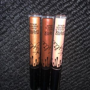 3 kylie cosmetics metal lipsticks